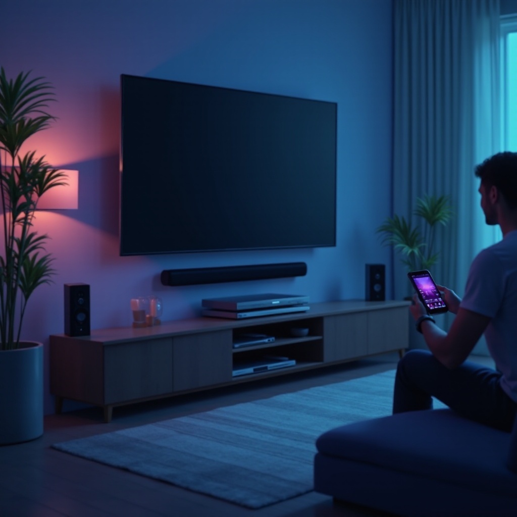 soundbar conectada, mas sem som