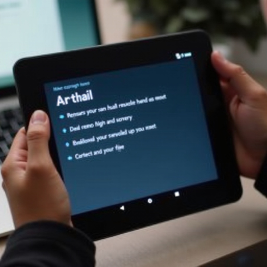 como restaurar completamente o tablet Android