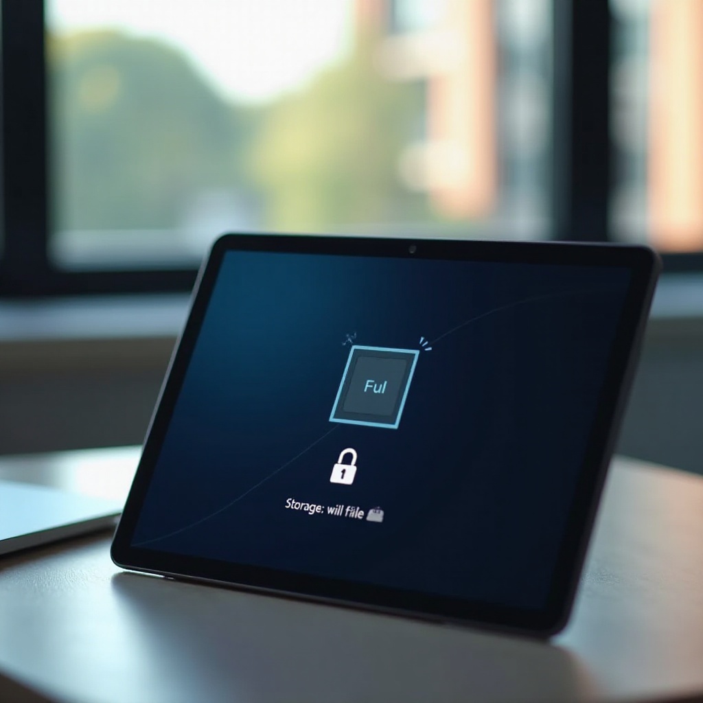 úložiště tabletu Samsung plné, ale žádné soubory