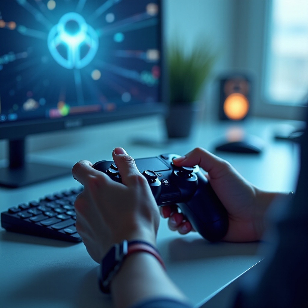 como usar um controle de jogo como um mouse