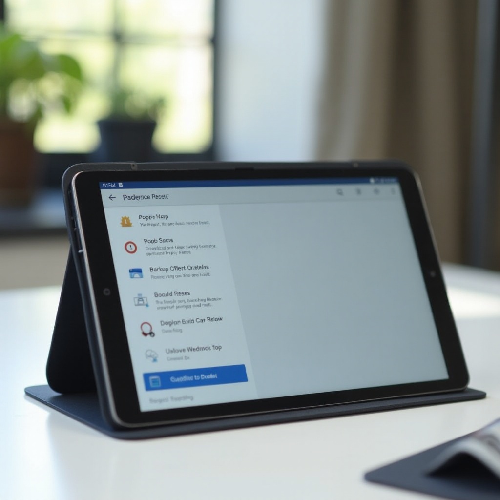 jak úplně resetovat tablet Android