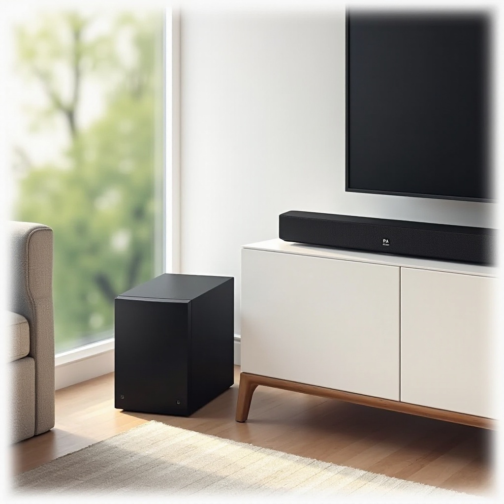 como conectar o subwoofer à soundbar